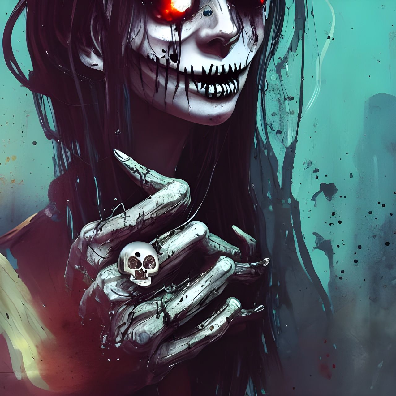 Terrifying Skull Ring as Horror Speedpaint