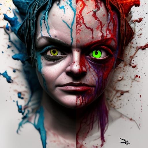 Inksplash Portrait of Helena Bonham Carter in Oil