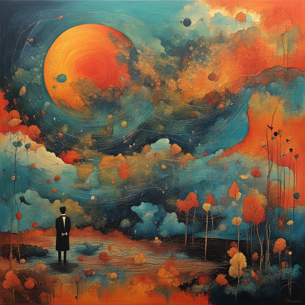 Abstract Art with Complementary Colors