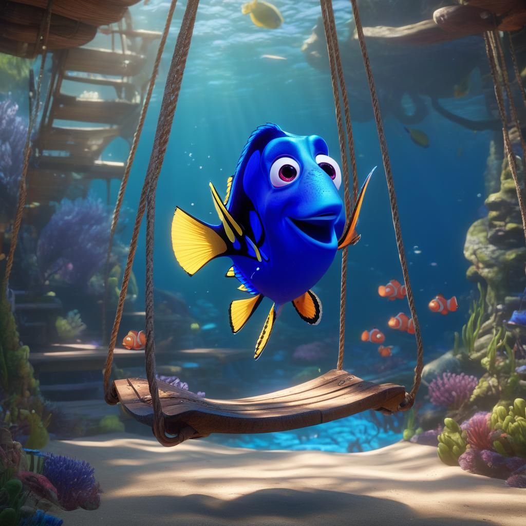 Dory on a Swing: Fantasycore Concept Art