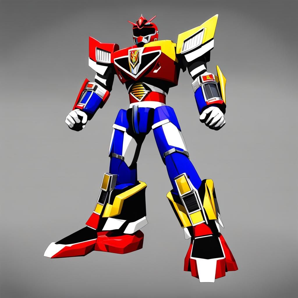 Power Rangers Megazord Full Body 3D Concept