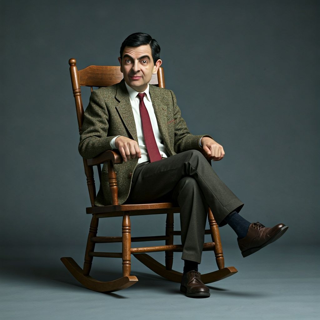 Mr Bean in a rocking chair