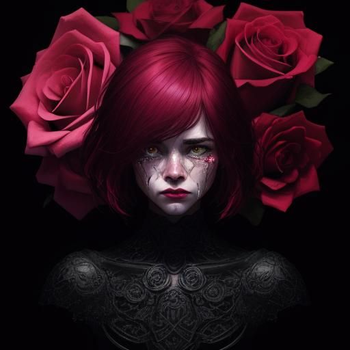 Hyperrealistic Goodbye with Pink Roses