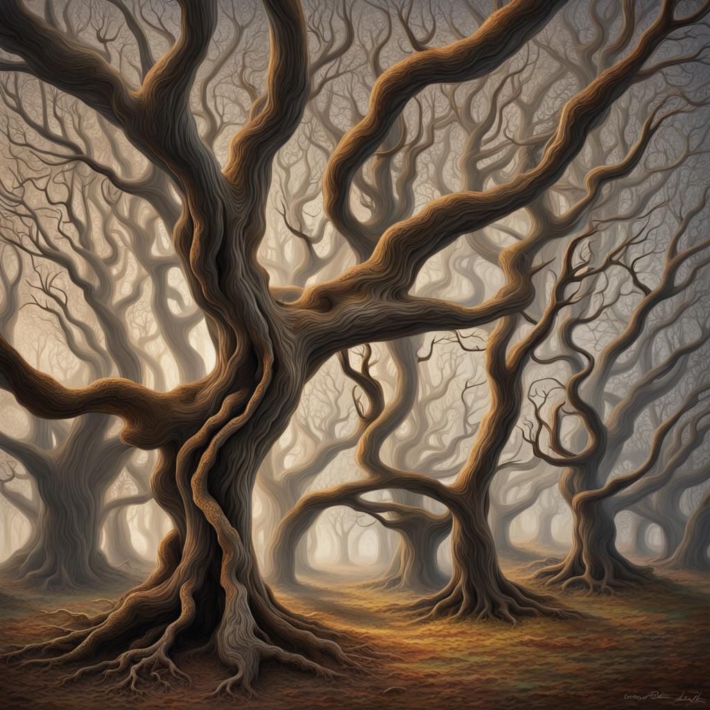 intricate patterns of trees!