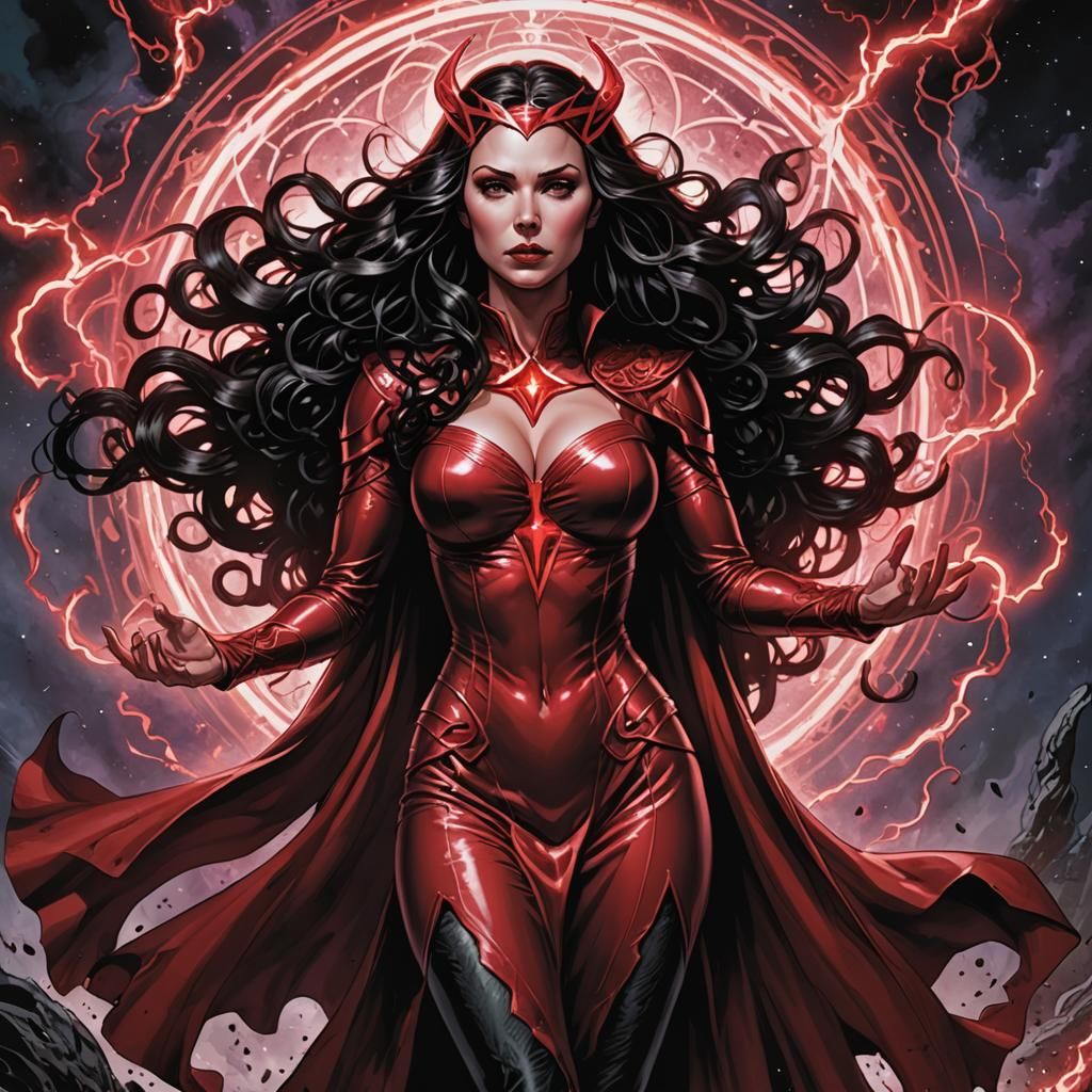Scarlet Witch: Celtic Magic Comic Book Art