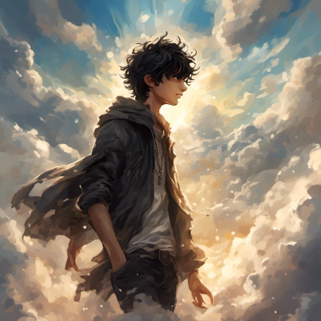 Radiant Nico Di Angelo in Divine Light