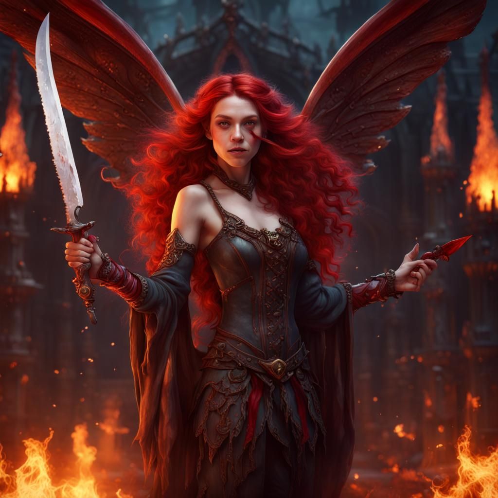 Fiery Fairy in a Fantasy Palace