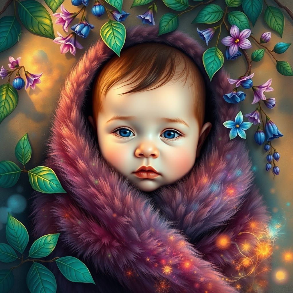 Enchanted Forest Nursery Scene in Dreamy, Ethereal Style