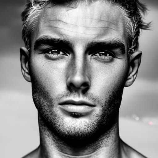 Hyperrealistic Portrait of Paul Freeman as Male Model