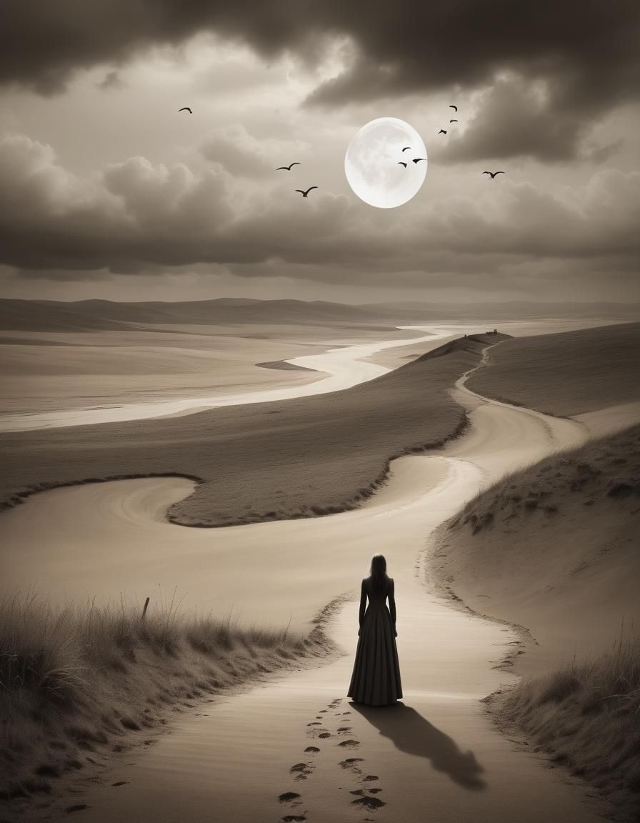 Achromatic Anamorphic Illusion of a Timeless Meeting Place