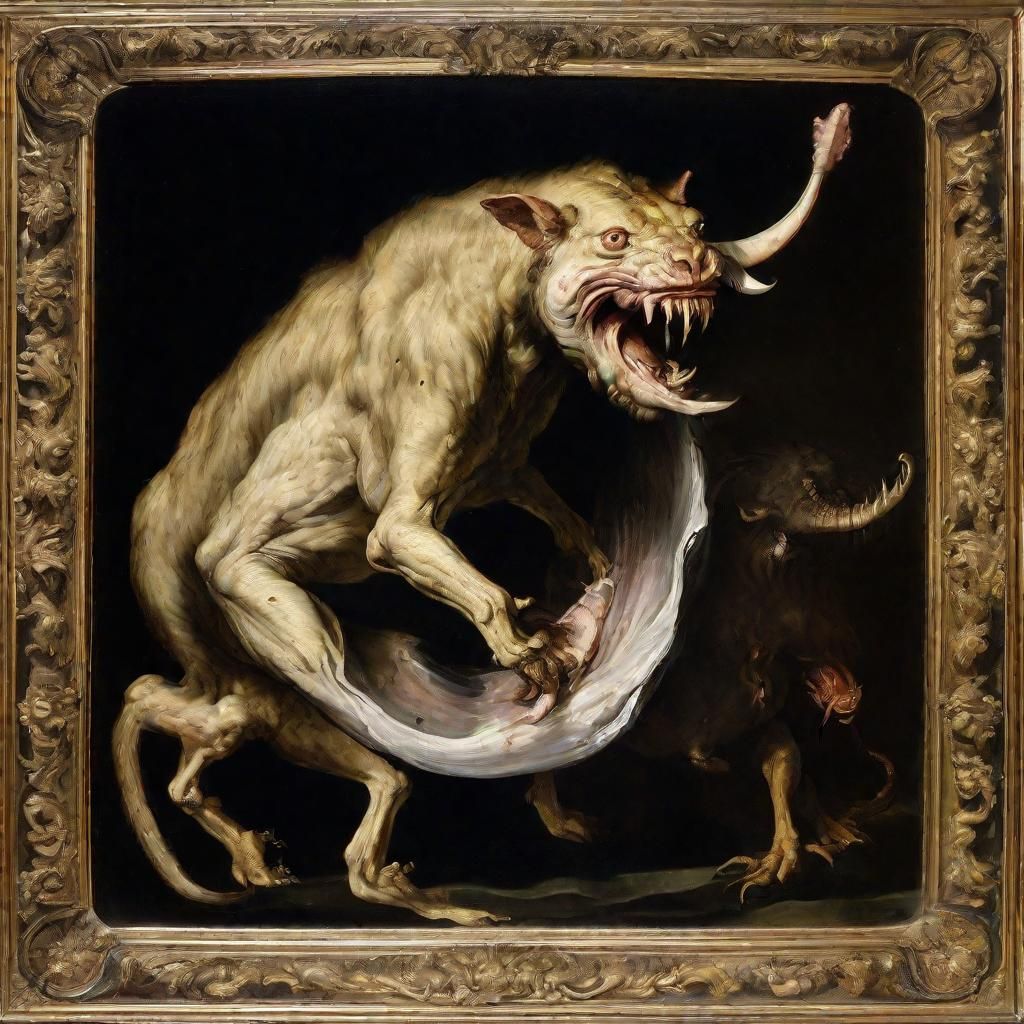 Lard-Tooth Beast Immersing Tooth in Lard