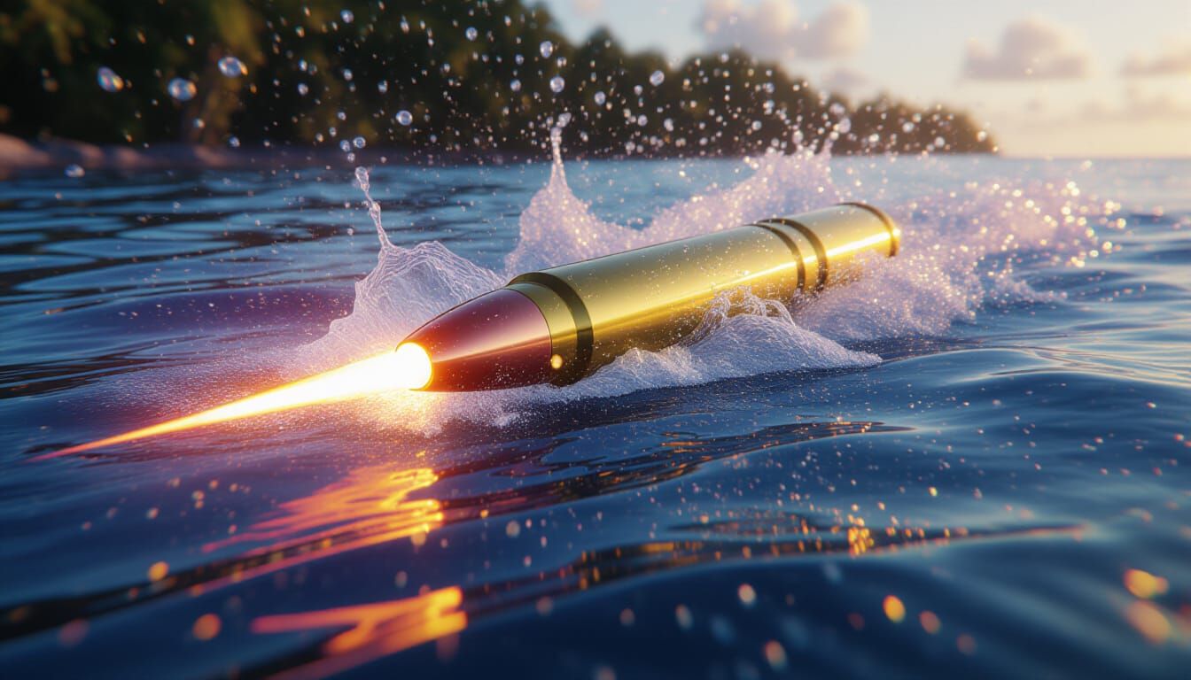 Slow Motion Bullet Piercing Water in Hyperreal 3D
