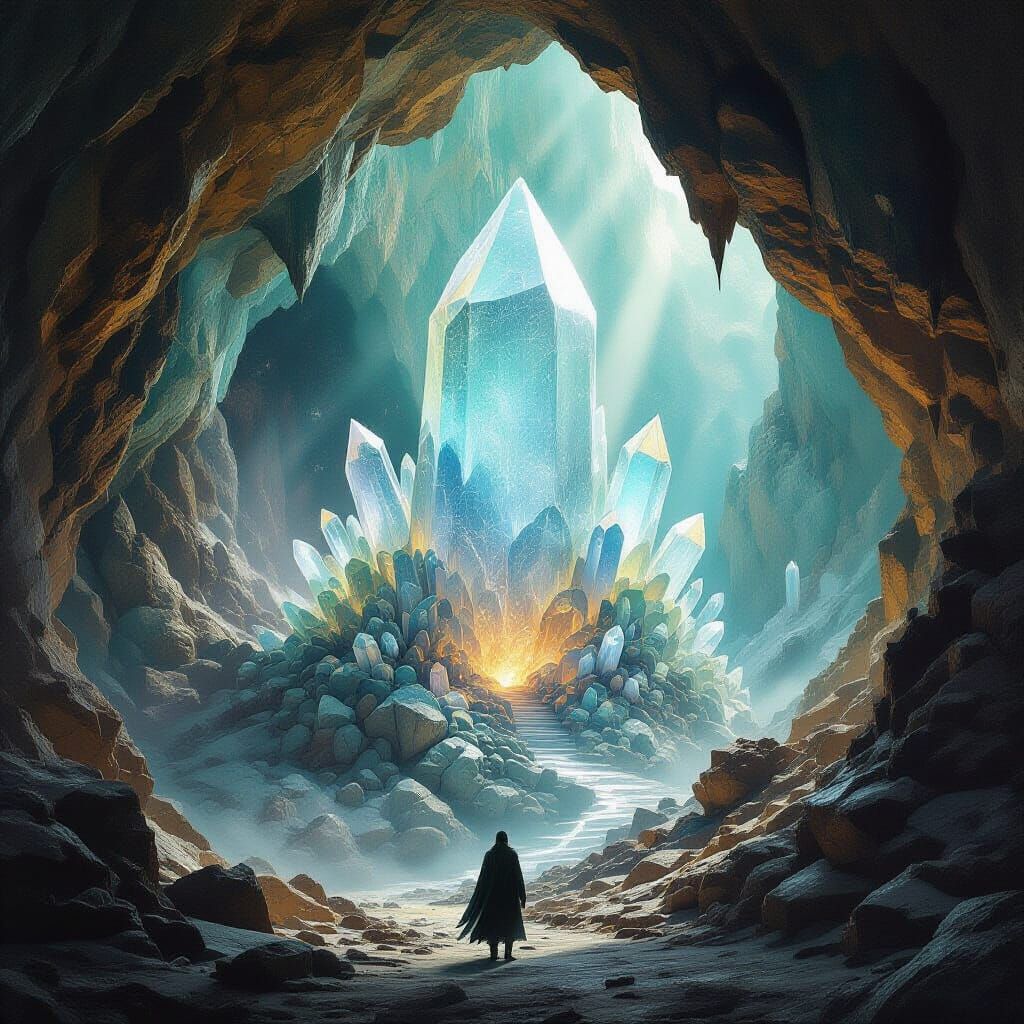 Sentient Crystal Cave Lair of Earth Elemental Villain