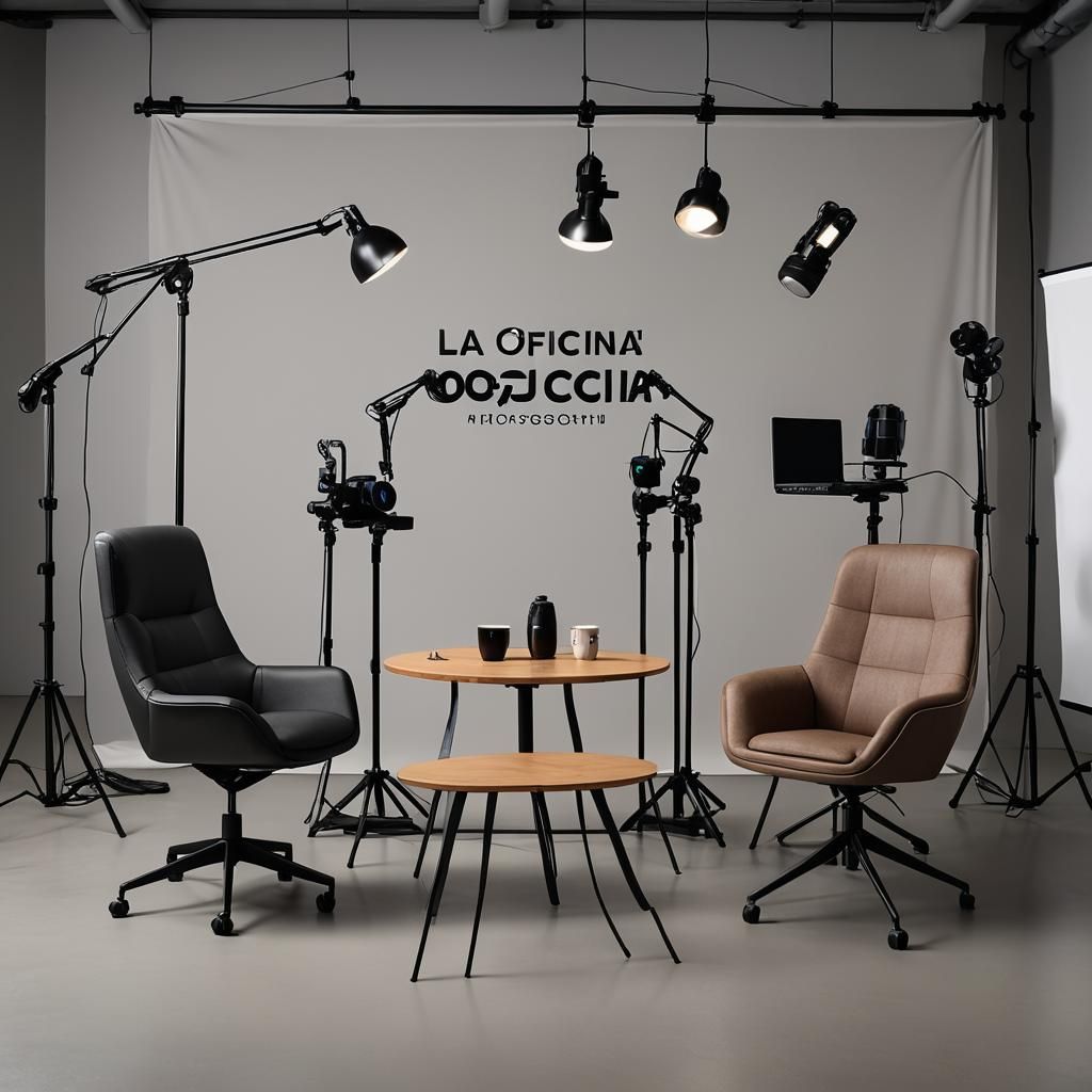 Interview Video Recording Setup: Detailed Matte Painting