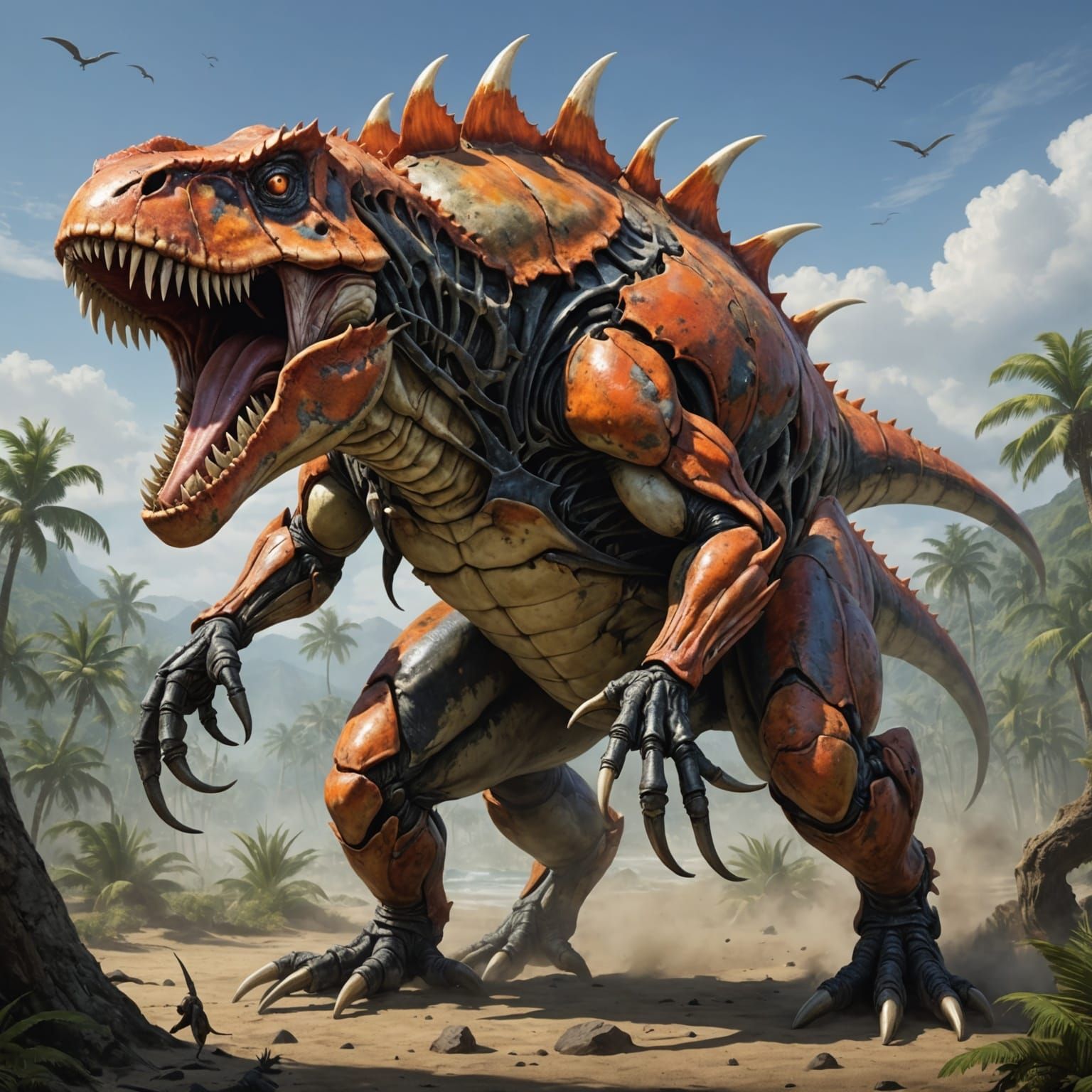 Monstrous Crab Abomination: Dinosaur Hybrid