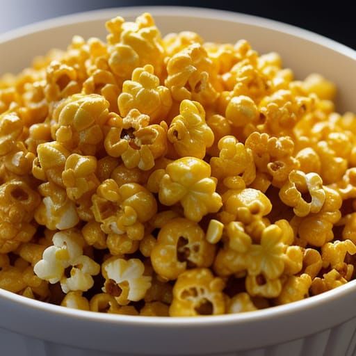 Caramel Popcorn Bucket in Golden Light