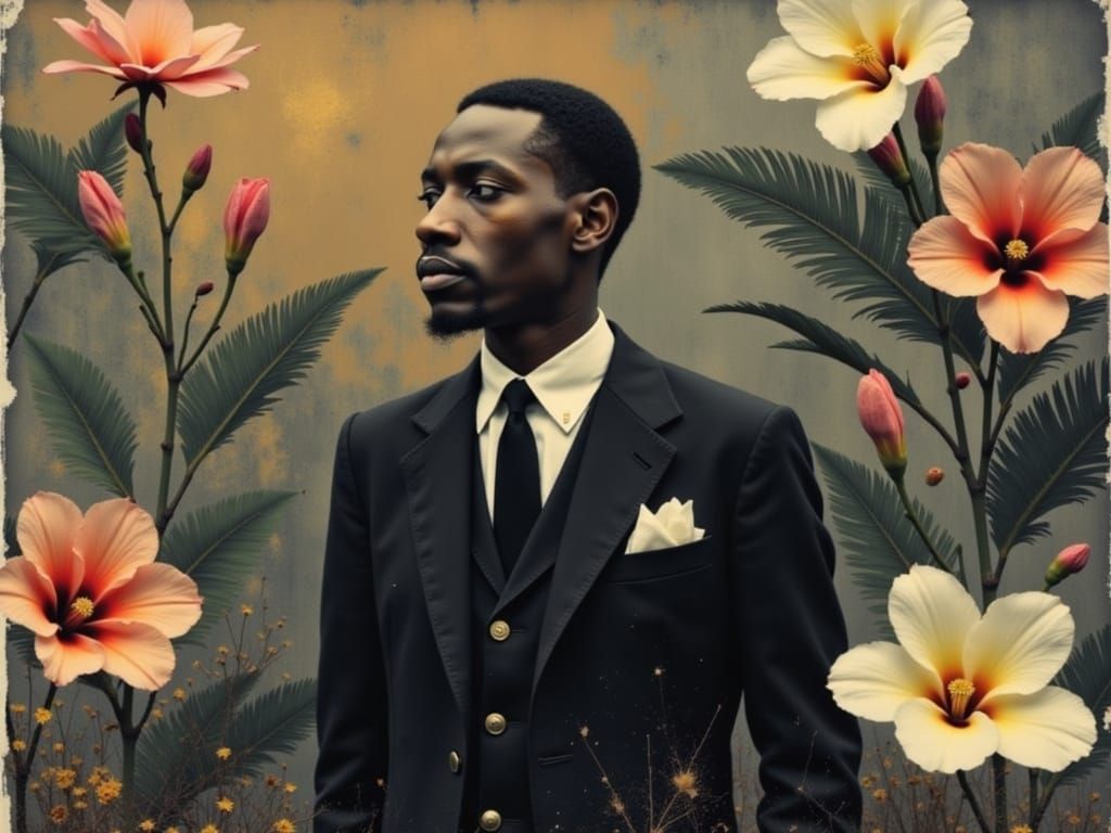 Nightclub Singer in Art Deco Impasto Style