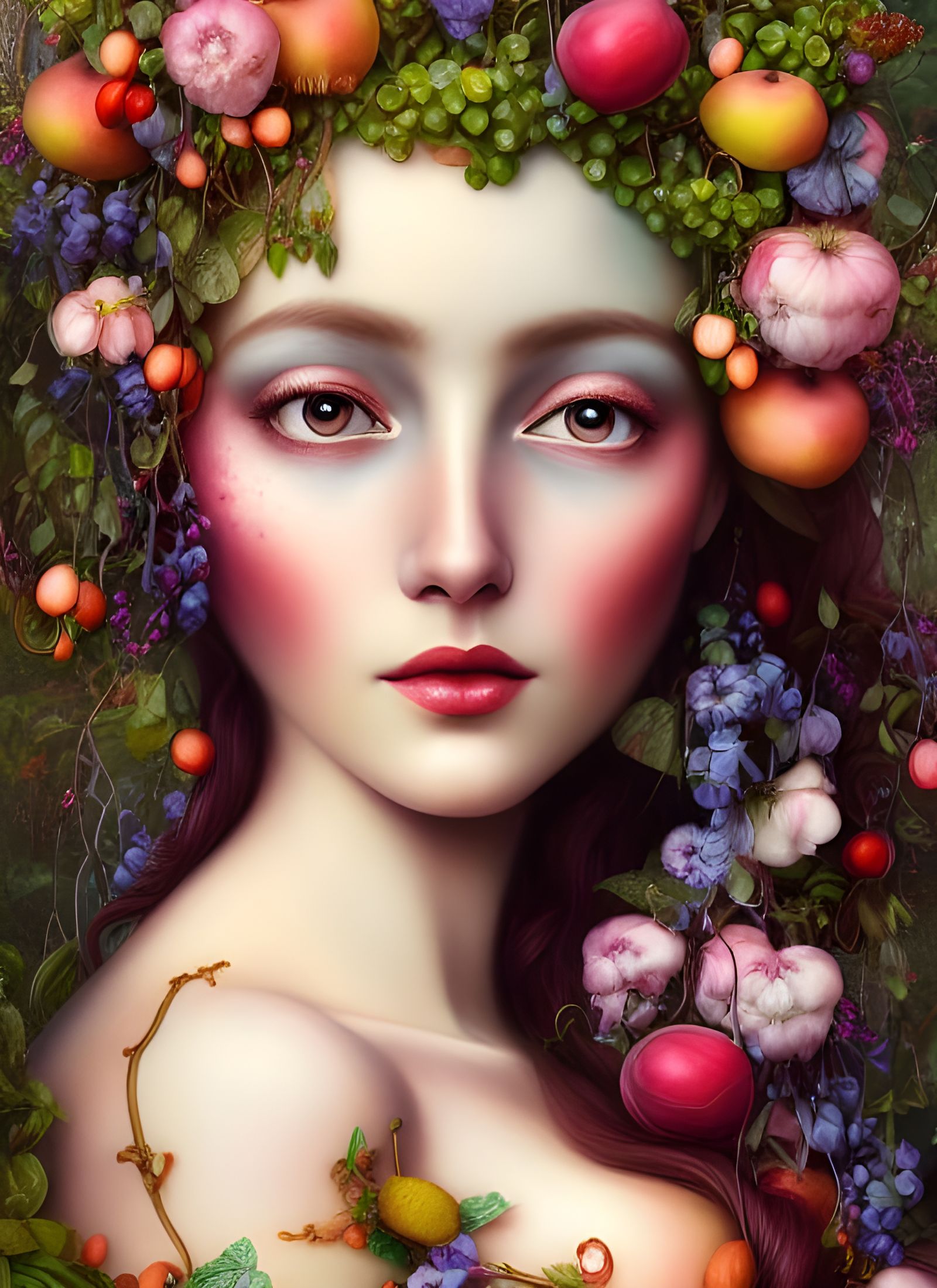 Persephone, Goddess of Spring in Detailed Matte Painting