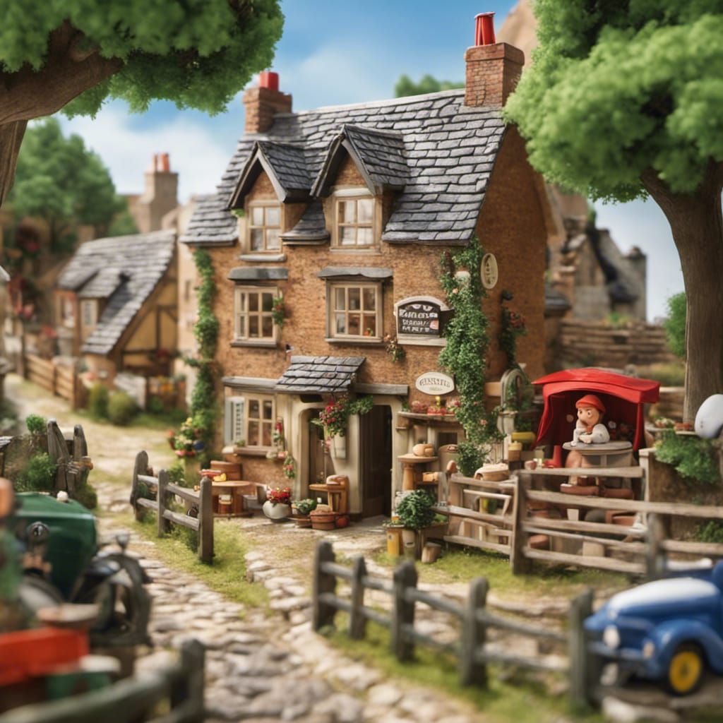 Charming Countryside Scene: Postman Pat Inspired Village
