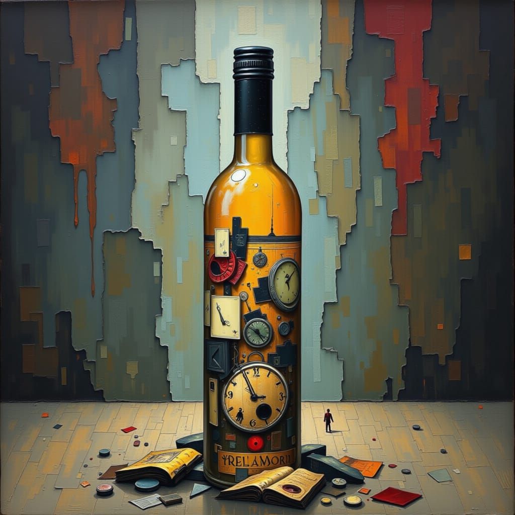 Surreal Bottled Person: A Study in Isolation