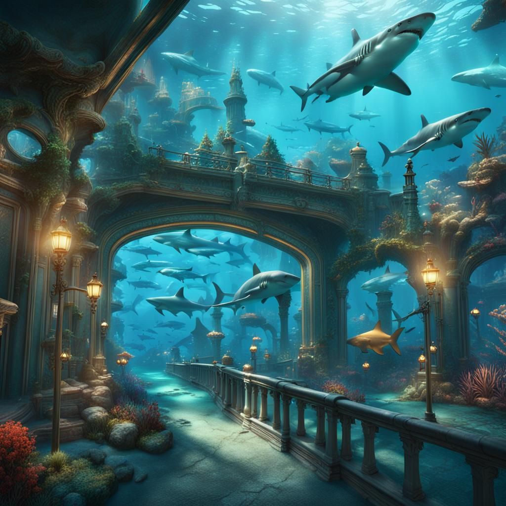 Submerged Ocean Theme Park in Deep Color