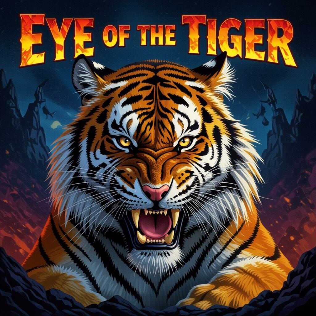 Fierce Tiger Eye on Heavy Metal Album Cover