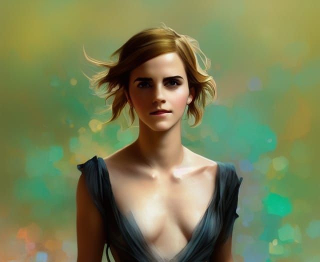 Attractive Woman Portrait in Hyperdetailed Concept Art
