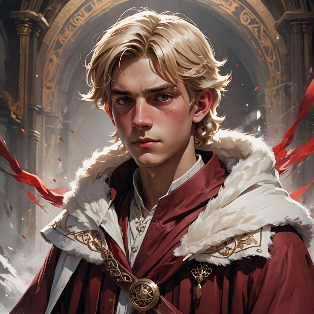 Young Wizard Portrait in Hyperdetailed Fantasy Style