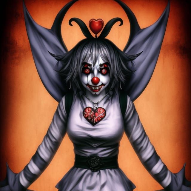 Friendly Cyberpunk Jester in Manga Anime Style