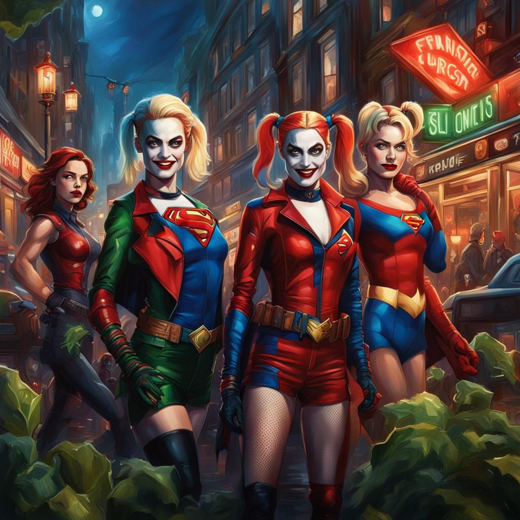 DC Ladies Night Out in London: Oil Painting