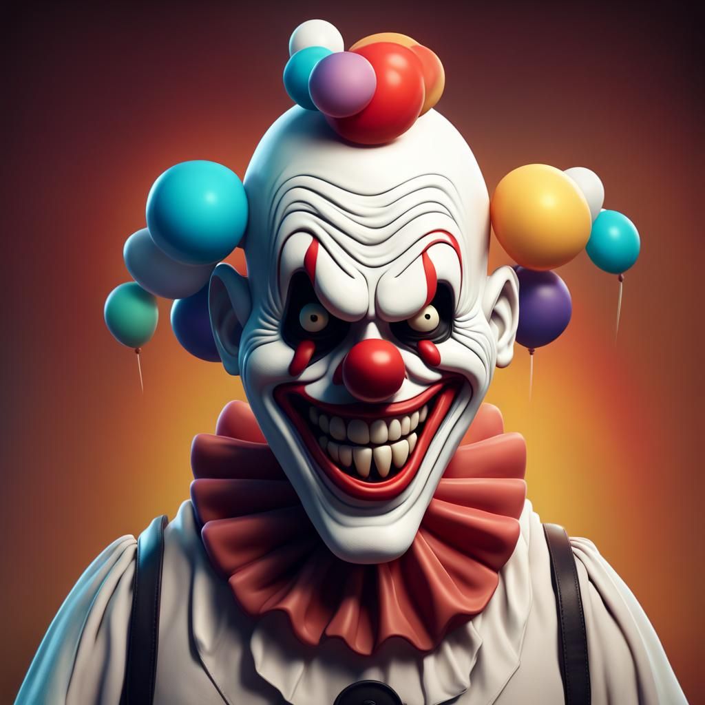 Art the Clown Reimagined as 3D Digital Art