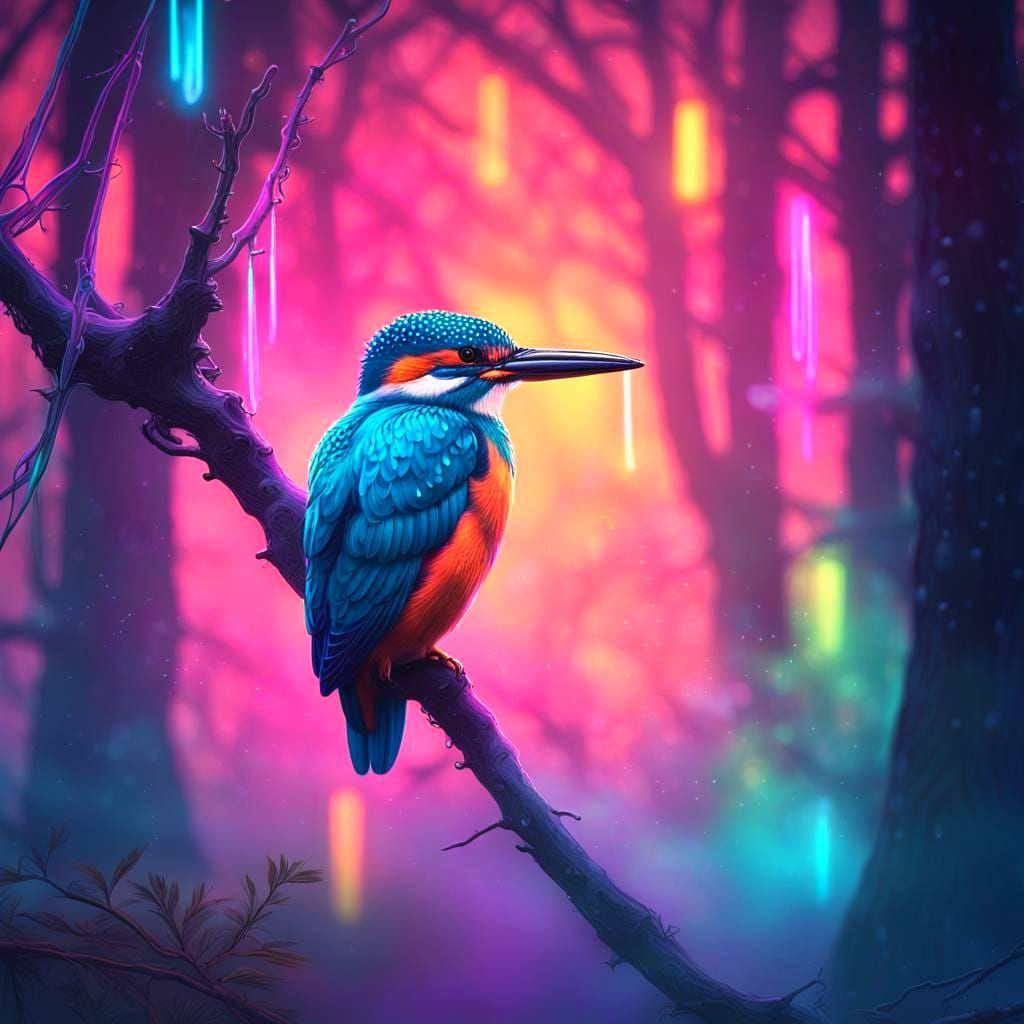 "A long tail big kingfisher"