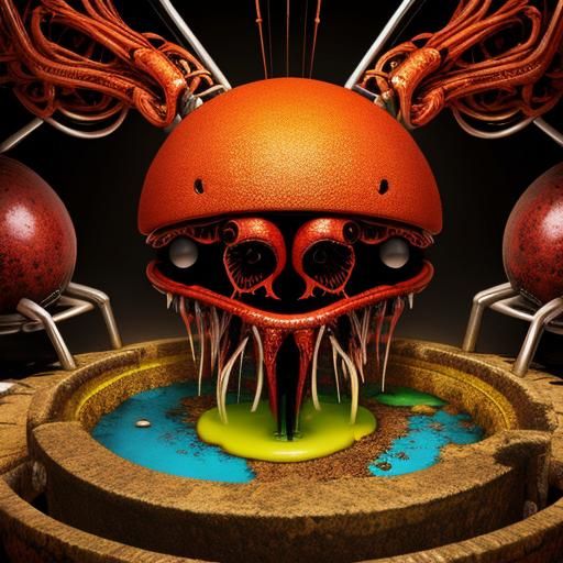 Surreal Cubist Dreamscape of Anthropomorphic Organs