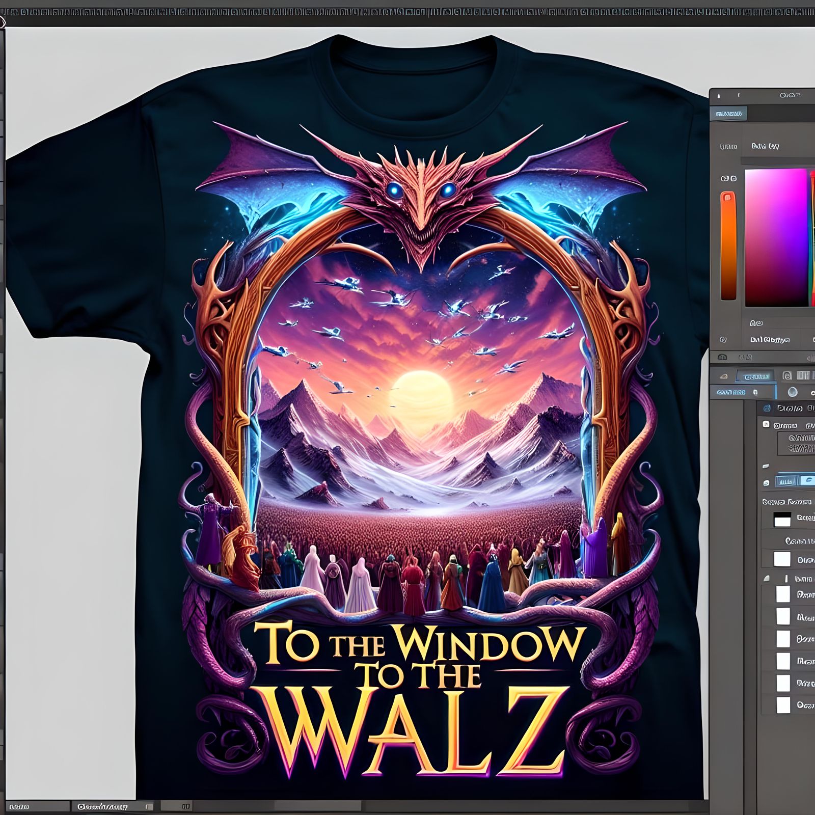 Fantastical T-Shirt Design: To the Window to the Walz