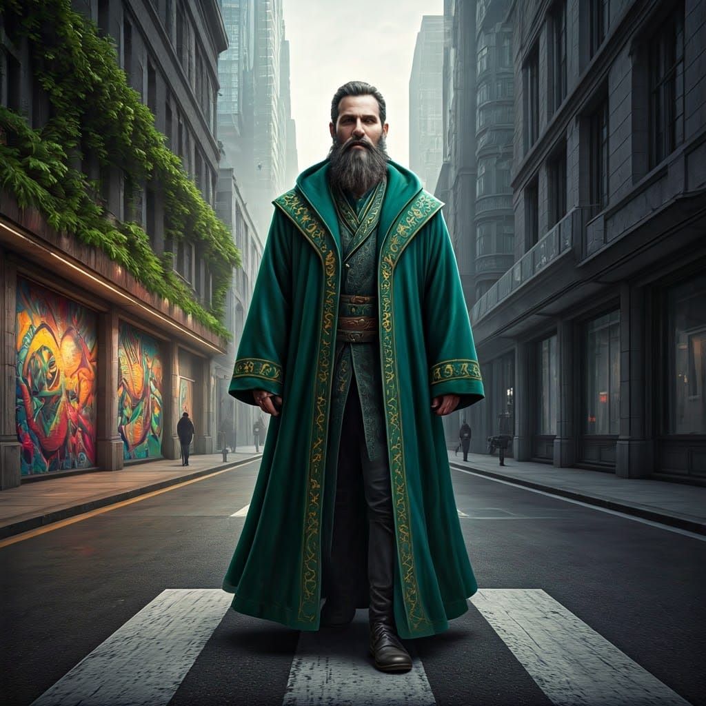 Magician's Colorful Past Meets Monochromatic Future