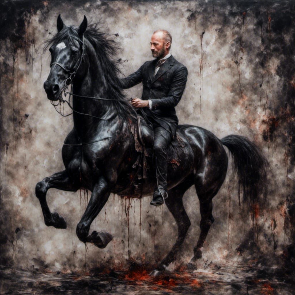 Alan Shearer as Renaissance Portrait on Horse