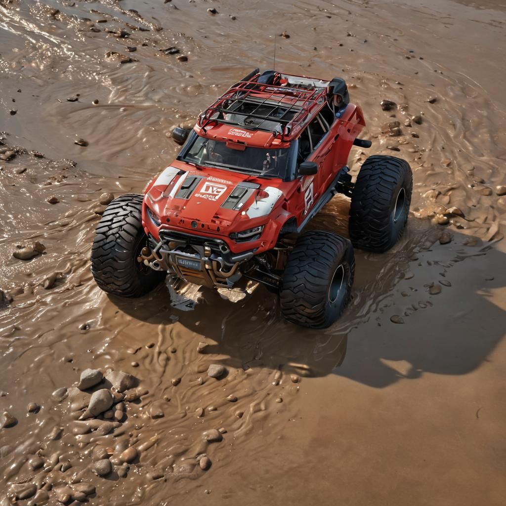 Perseverance Rover Tracks on Mars in Cinema 4D