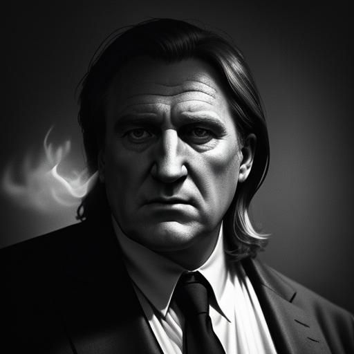 Film Noir Portrait in Style of Classic Cinema