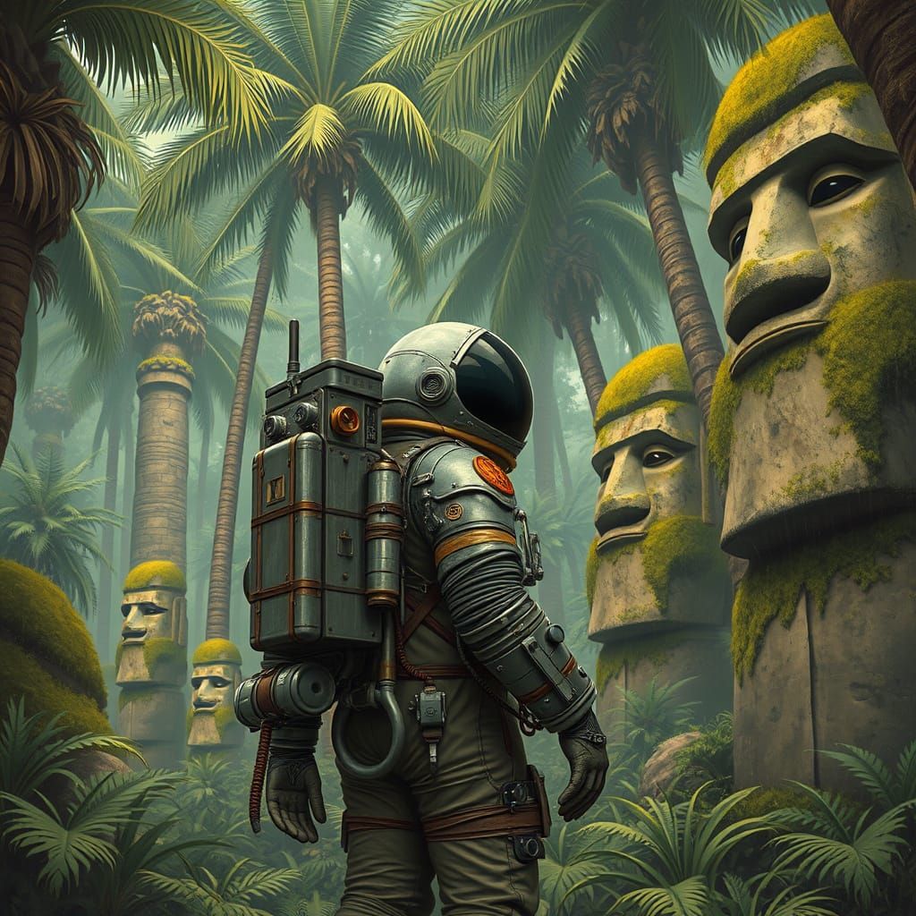 Astronaut Discovers Ancient Jungle Temple in a Distant World