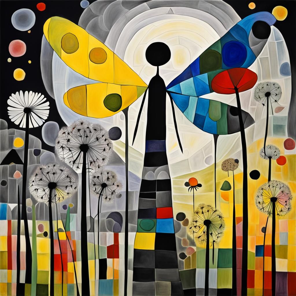 Fairies Making Wishes in Brooding Colorful Dreamscape