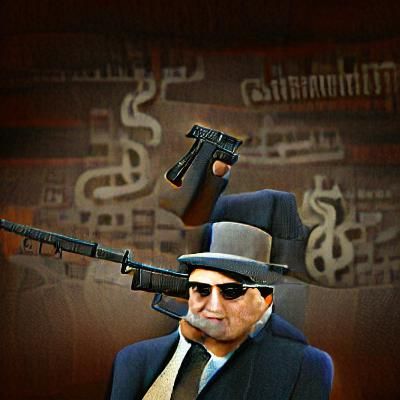 Mafia Boss with Thompson Submachine Gun