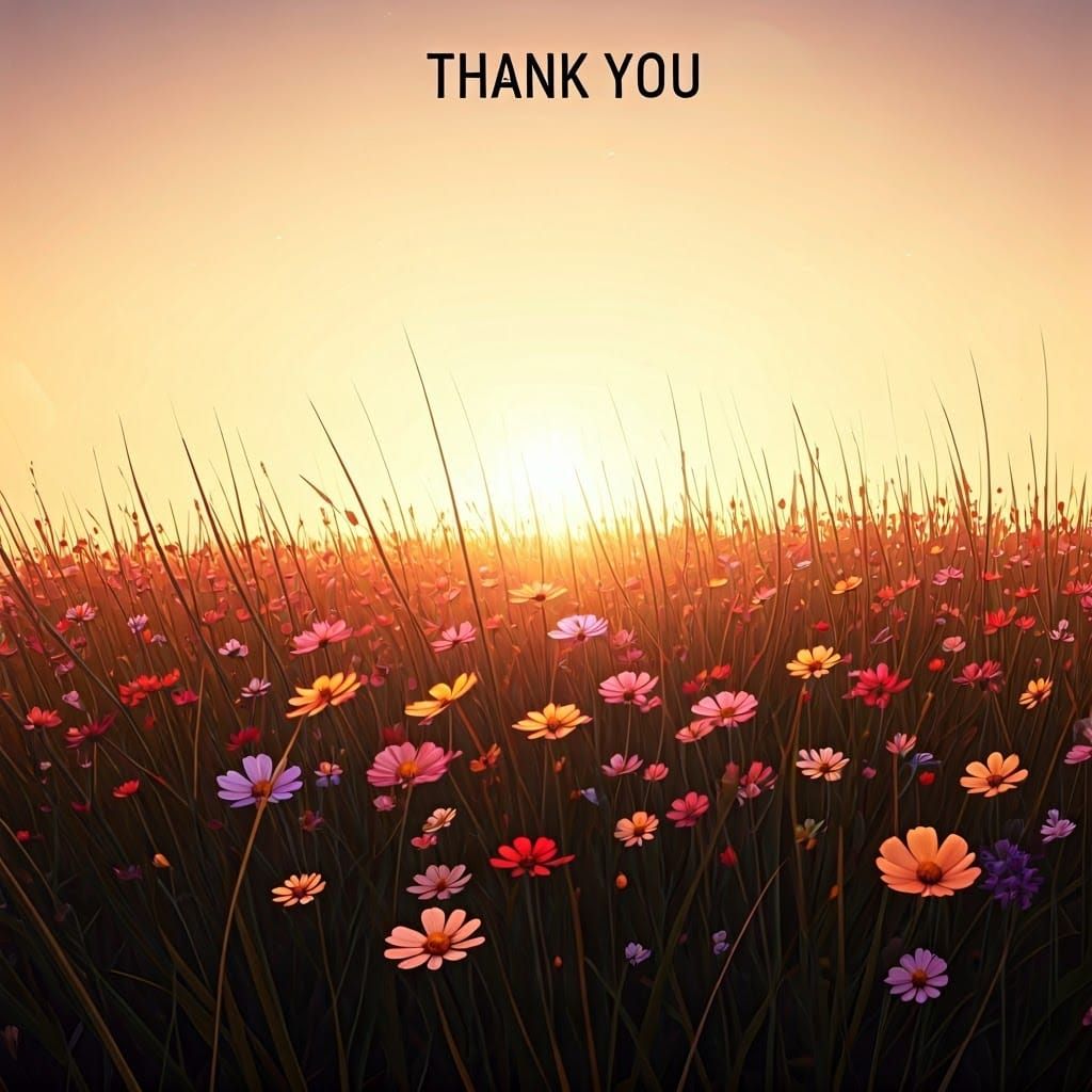 Wildflower Meadow Sunset: Fantasy Concept Art