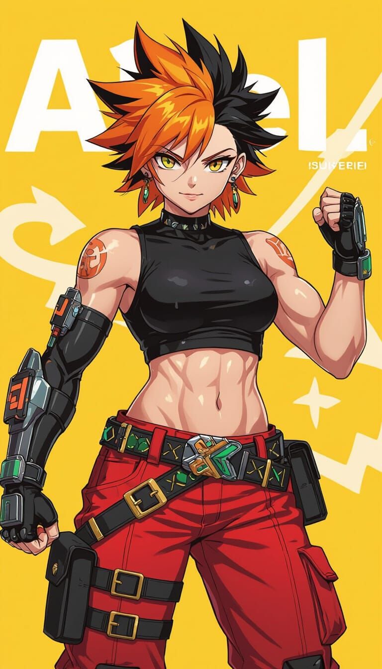 Anime Character Abel with Futuristic Tech