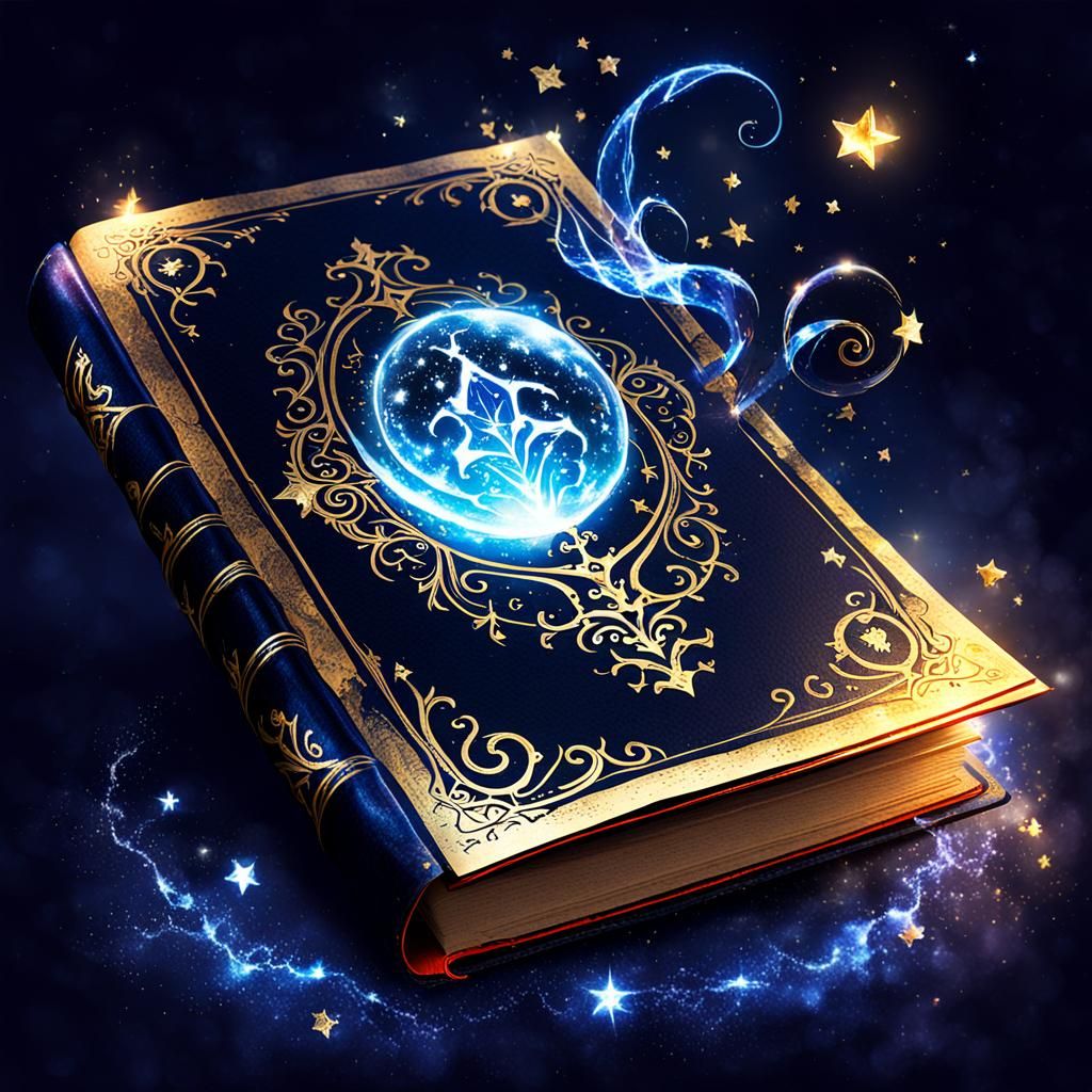 Enchanting AI Vision of a Magic Book