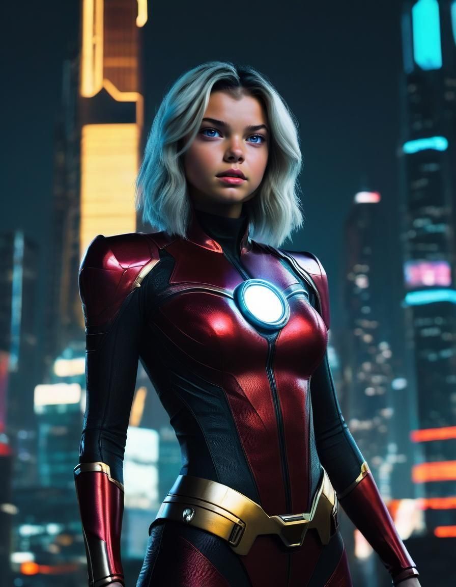 Indiana Evans as Saturn Girl: Cinematic Heroine
