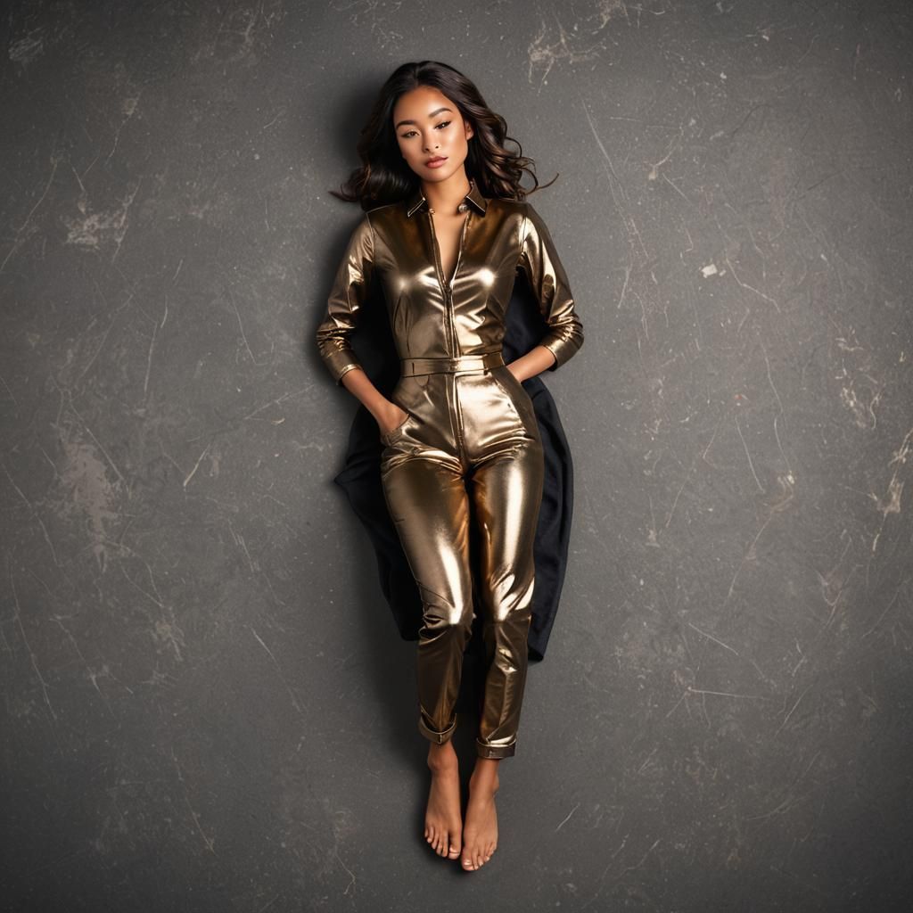 Bronze Female Model in Reclined Pose