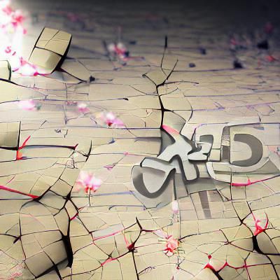 Cracked Matte Anime Background in 8K 3D