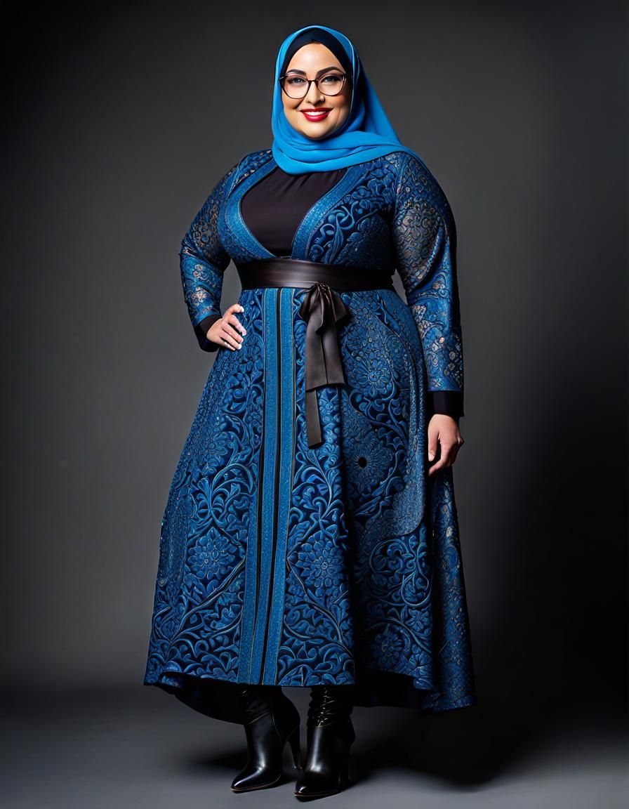 Attractive Middle Eastern Woman Portrait in Pop Art Style