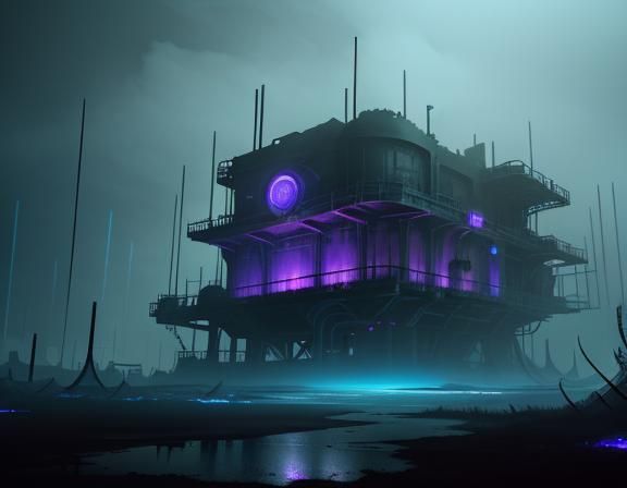 Mystical Abandoned Laboratory in Detailed Matte Painting