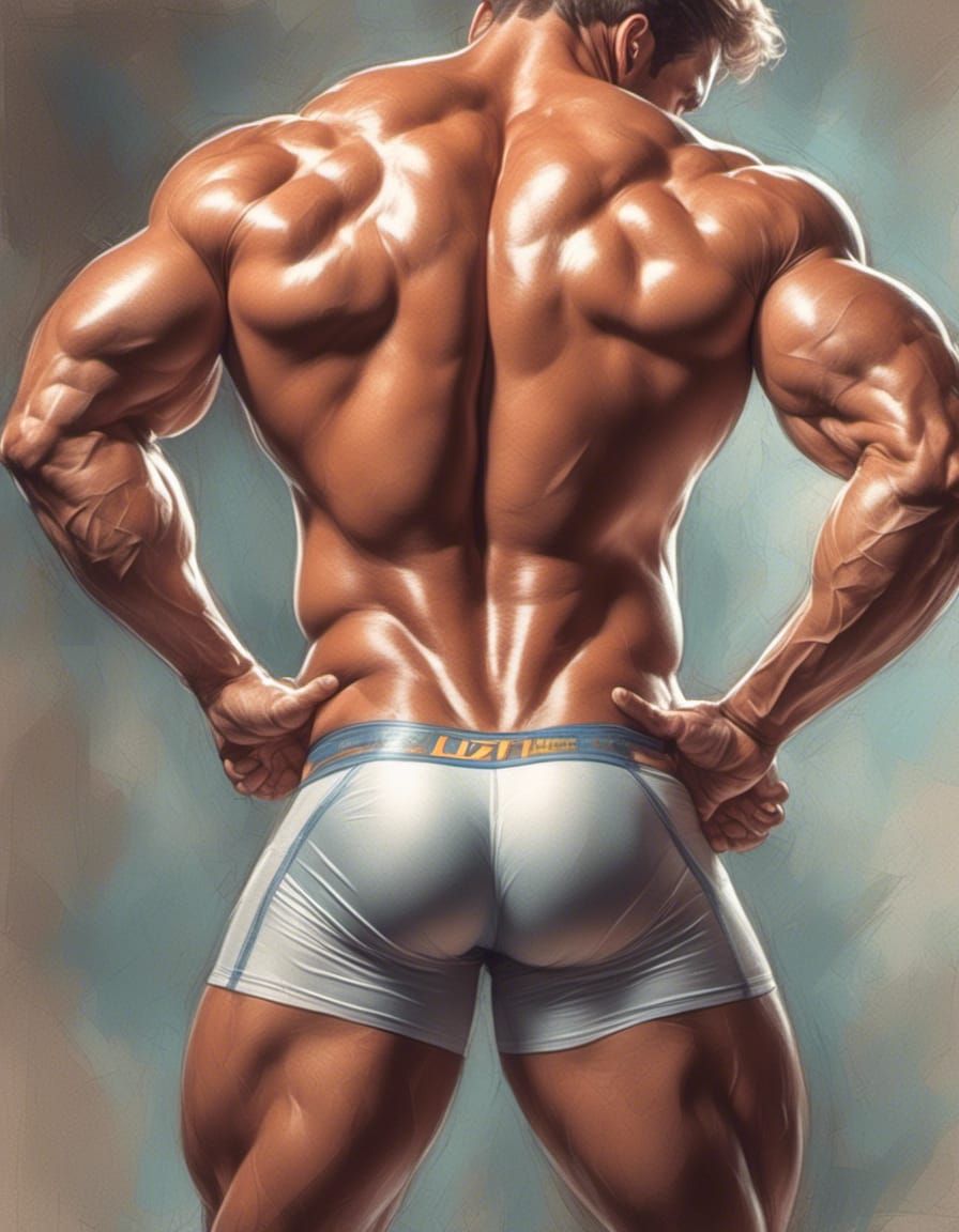 Athletic Jock Wrestling: Photorealistic Muscular Physique